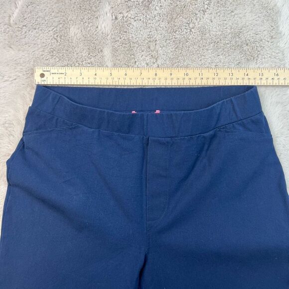 Isaac Mizrahi Pants Womens Size Medium Stretch Navy Blue Pull On - Picture 3 of 8